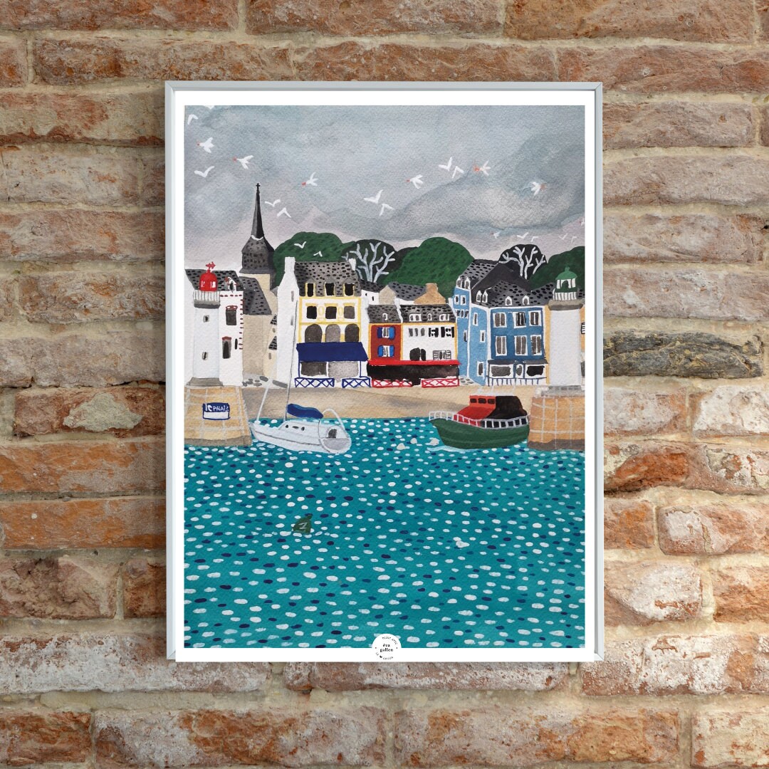 Affiche Belle-Ile-En-Mer, Port de Le Palais, Bretagne, Tirage Fine Art