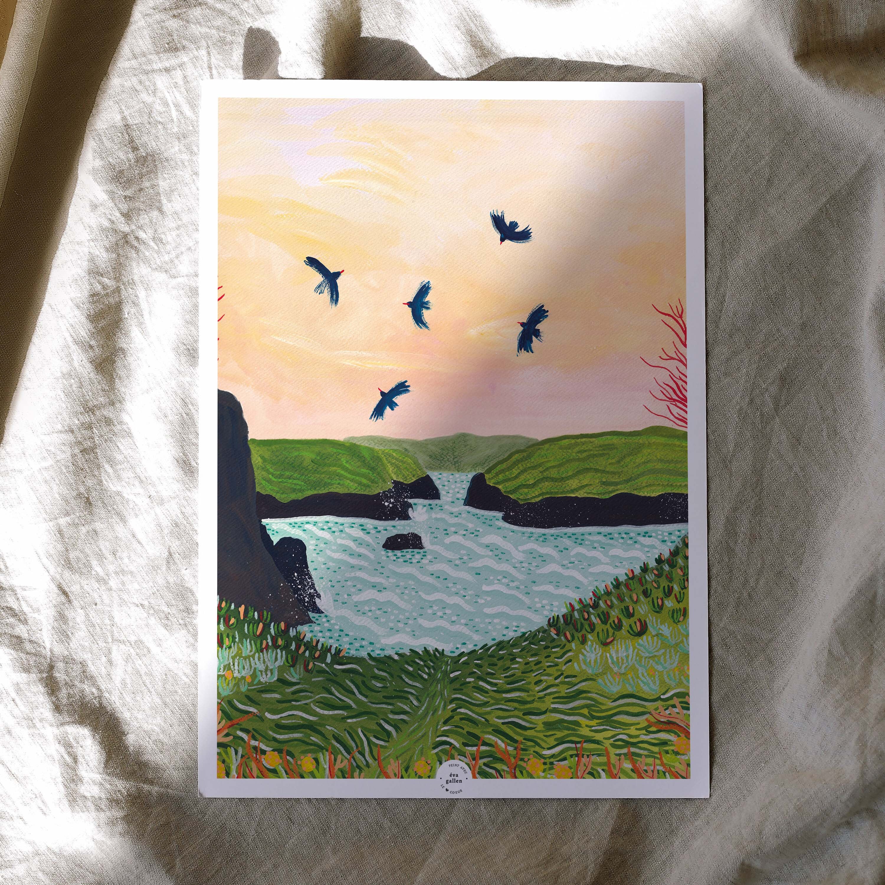 Affiche Illustrée Belle-Ile, ster Vraz