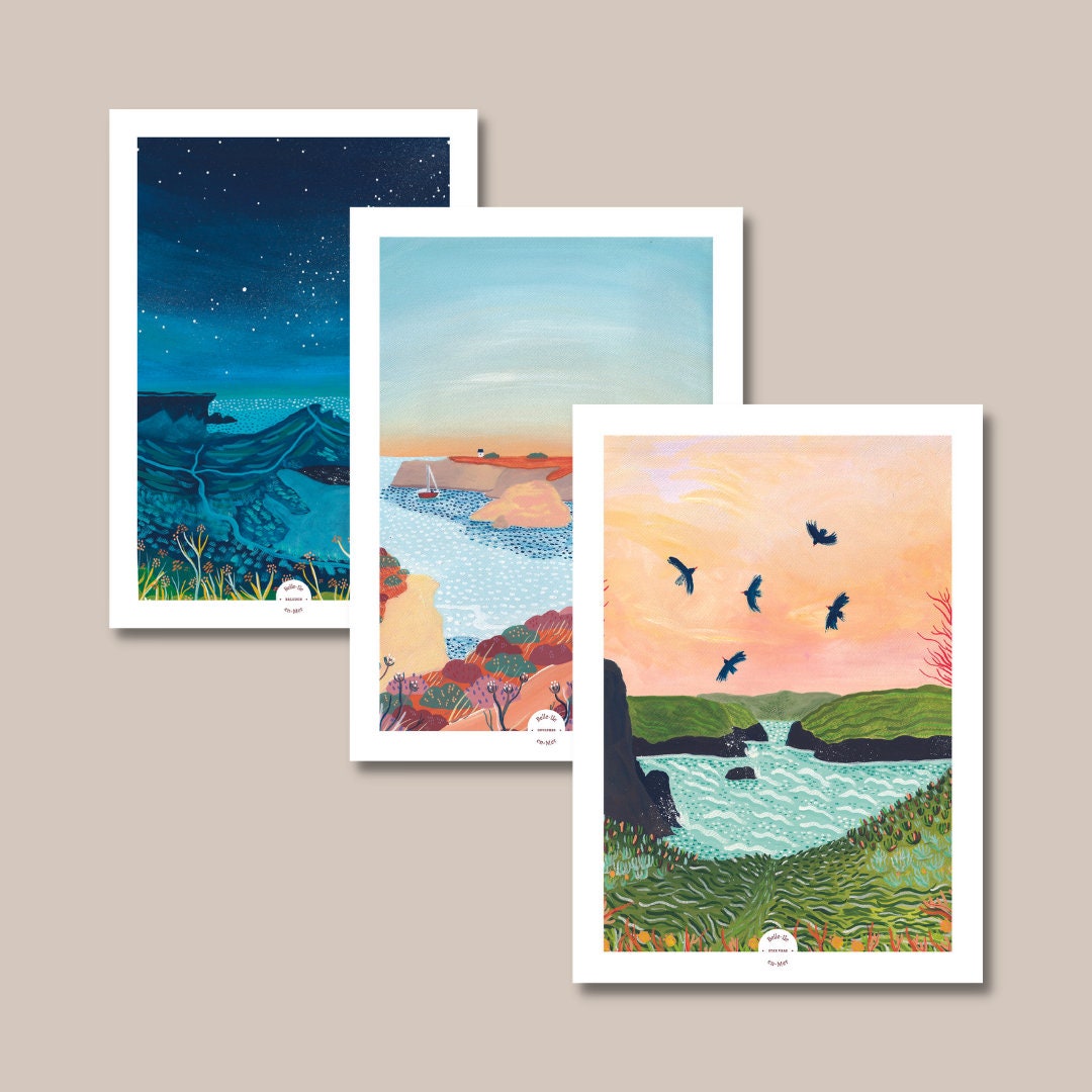Pack de 3 Cartes Postales Souvenirs L'île