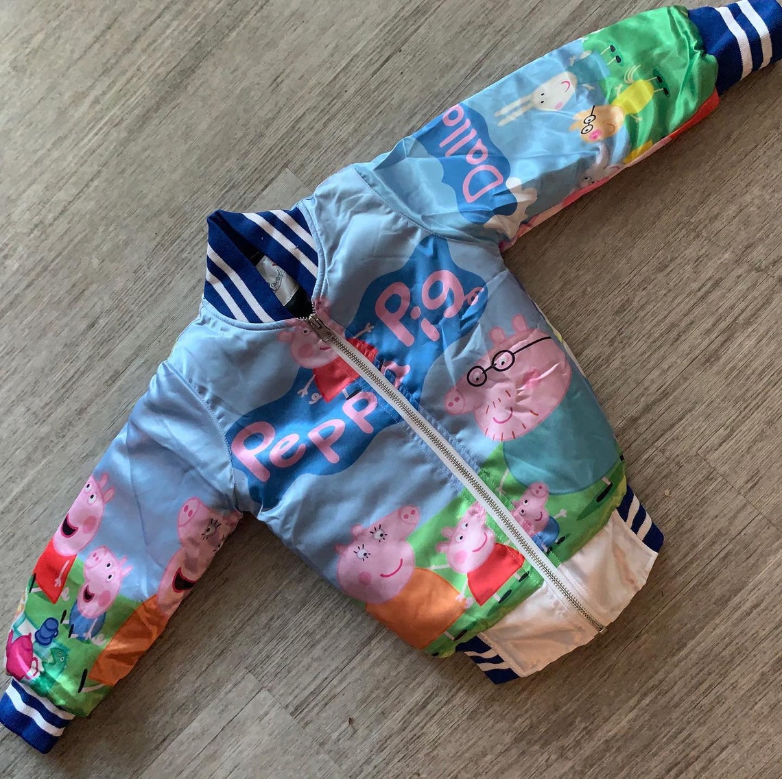 Custom Peppa Pig bomber jacket Coat Etsy