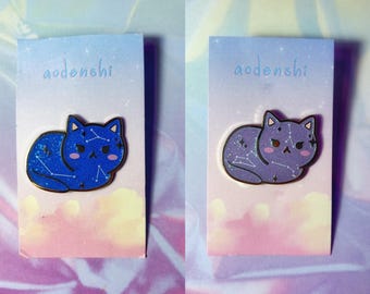 Celestial Kitties Enamel Pins
