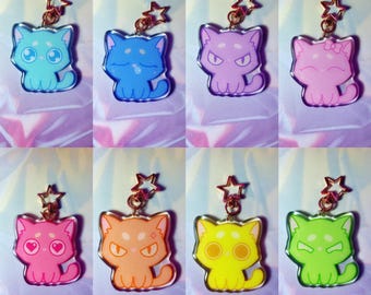 Moody Kitty Keychains