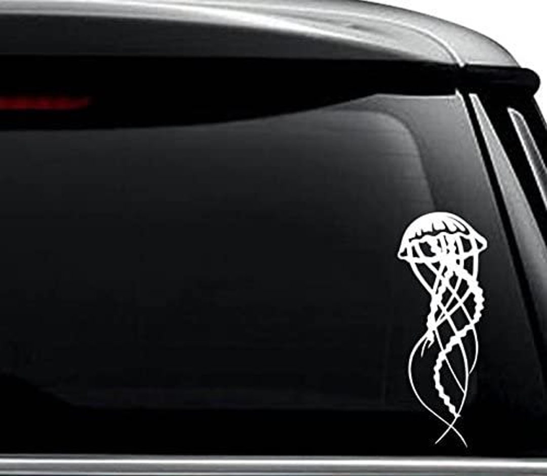 Jellyfish Sea Animal Decal Sticker for Use on Laptop Helmet Etsy
