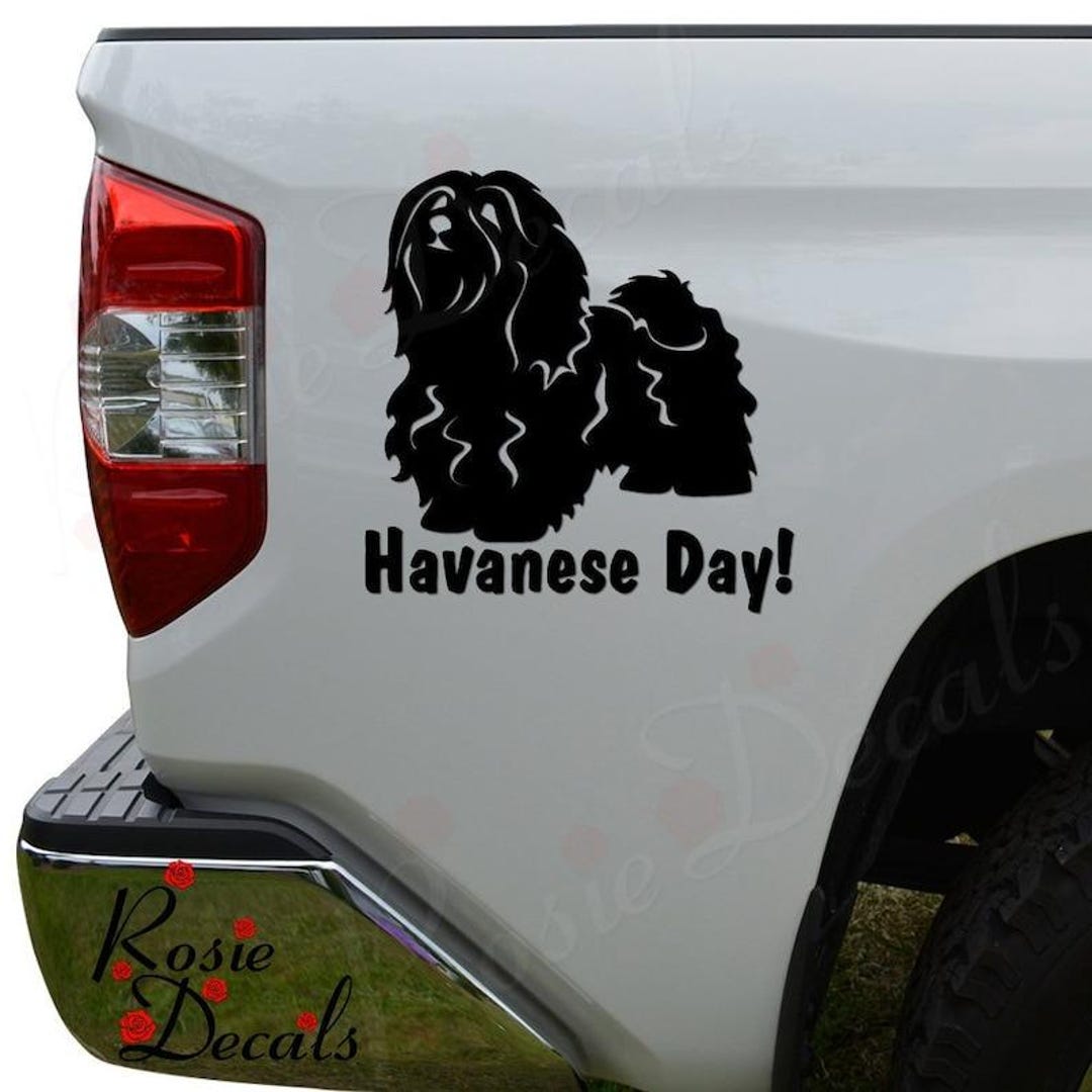 Havapoo Sticker Havanese Day Dog Pet Love Die Cut Vinyl Decal Sticker for Car Truck ...