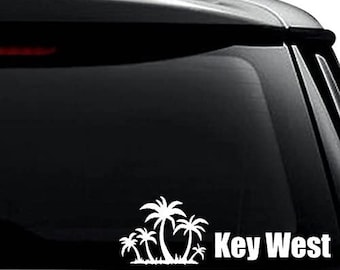 Key West Florida City Flag car bumper sticker window decal 5" x 3" Key West Florida City Flag car bumper sticker window decal 5" x 3"