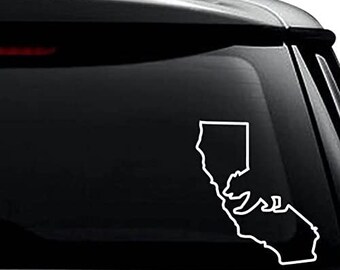 California State Bear Map Decal Sticker For Use On Laptop, Helmet, Car, Truck, Motorcycle, Windows, Bumper, Wall, and Decor