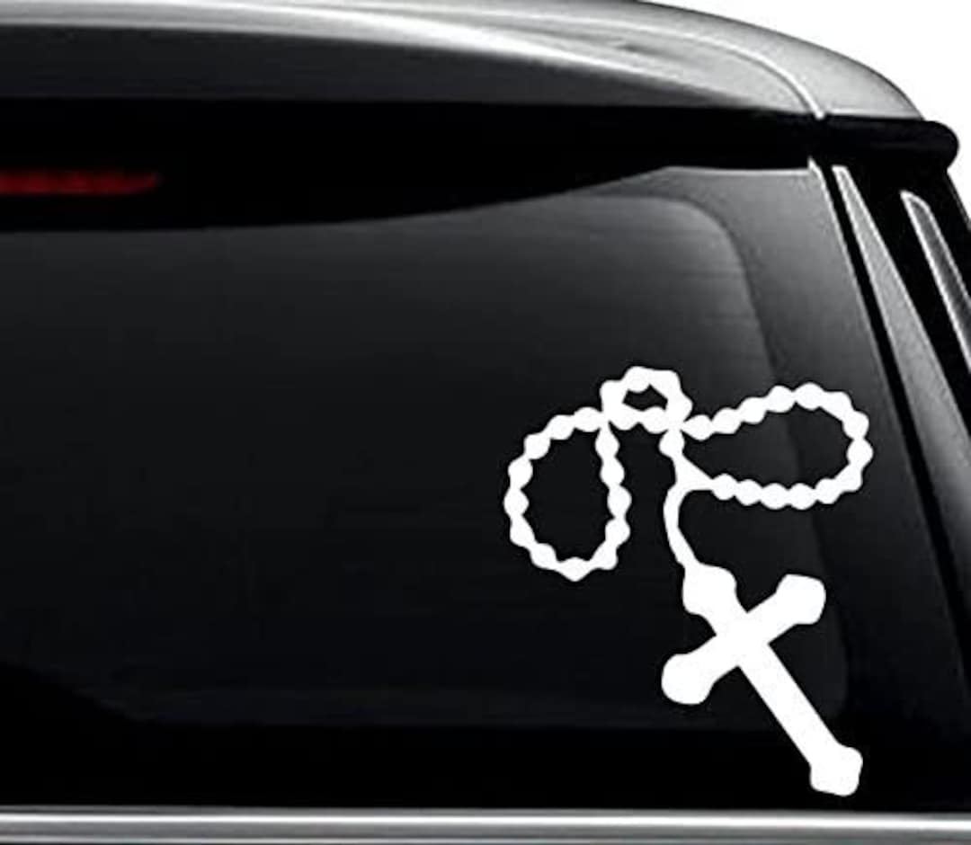 God Window Sticker Rosary God Jesus Christian Decal Sticker for Use on Laptop, Helmet, Car ...