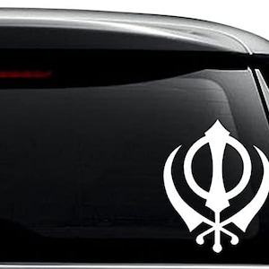 Sikh Khanda Spiritual Symbol Decal Sticker For Use On Laptop, Helmet, Car, Truck, Motorcycle, Windows, Bumper, Wall, and Decor