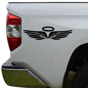 Angel Wings Halo Christian Heaven Die Cut Vinyl Decal Sticker For Car Truck Motorcycle Window Bumper Wall Home Office Decor
