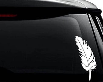FEATHER Vinyl Decal Car Window Wall Bumper Macbook Laptop Native Indian Symbol FEATHER Vinyl Decal Car Window Wall Bumper Macbook Laptop Native Indian Symbol
