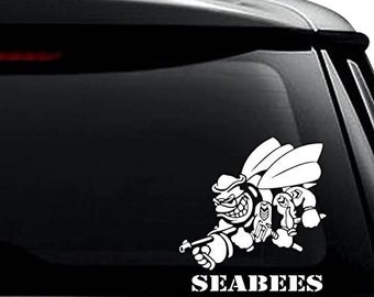 Can Do SeaBees US Navy Construction Battalion Seal Insignia Window Bumper Laptop Sticker