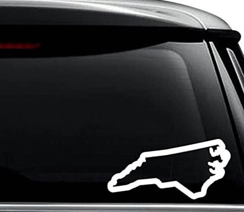North Carolina State Map Decal Sticker for Use on Laptop, Helmet, Car ...