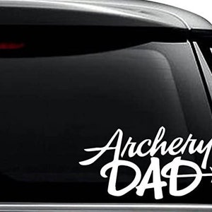 Archery Dad Decal Sticker For Use On Laptop, Helmet, Car, Truck, Motorcycle, Windows, Bumper, Wall, and Decor