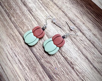 Stacked Pumpkin Clay Earrings | Polymer Clay Fall Earrings