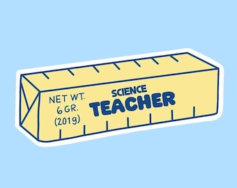 Butter Teacher Sticker | Custom Butter Teacher Sticker | Personalized Teacher Sticker
