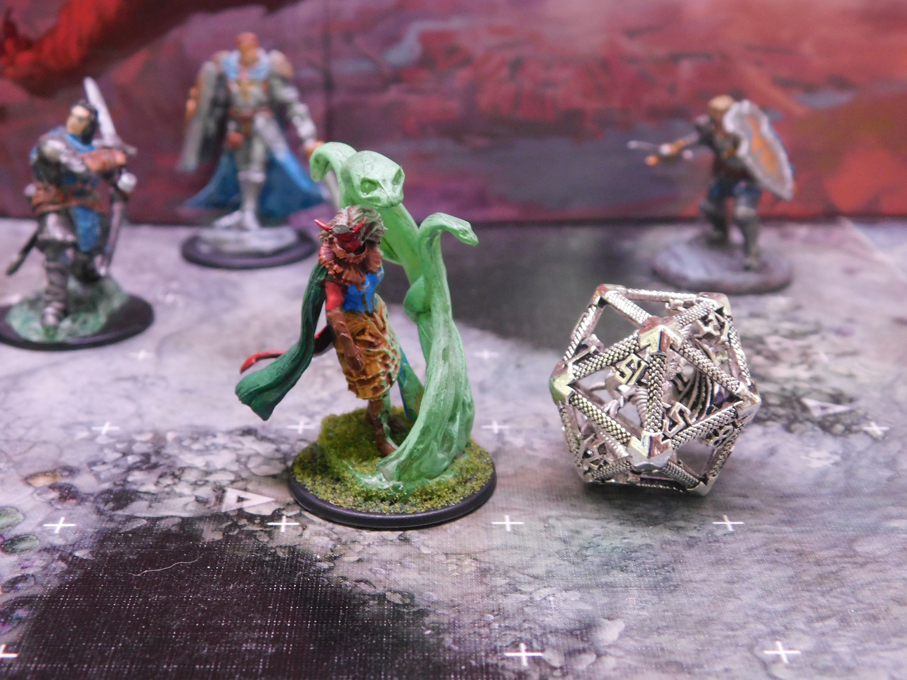 Tiefling Spellcaster/warlock/sorcerer Handpainted Miniature Etsy