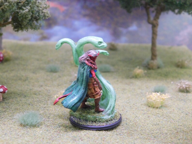 Tiefling Spellcaster/warlock/sorcerer Handpainted Miniature Etsy