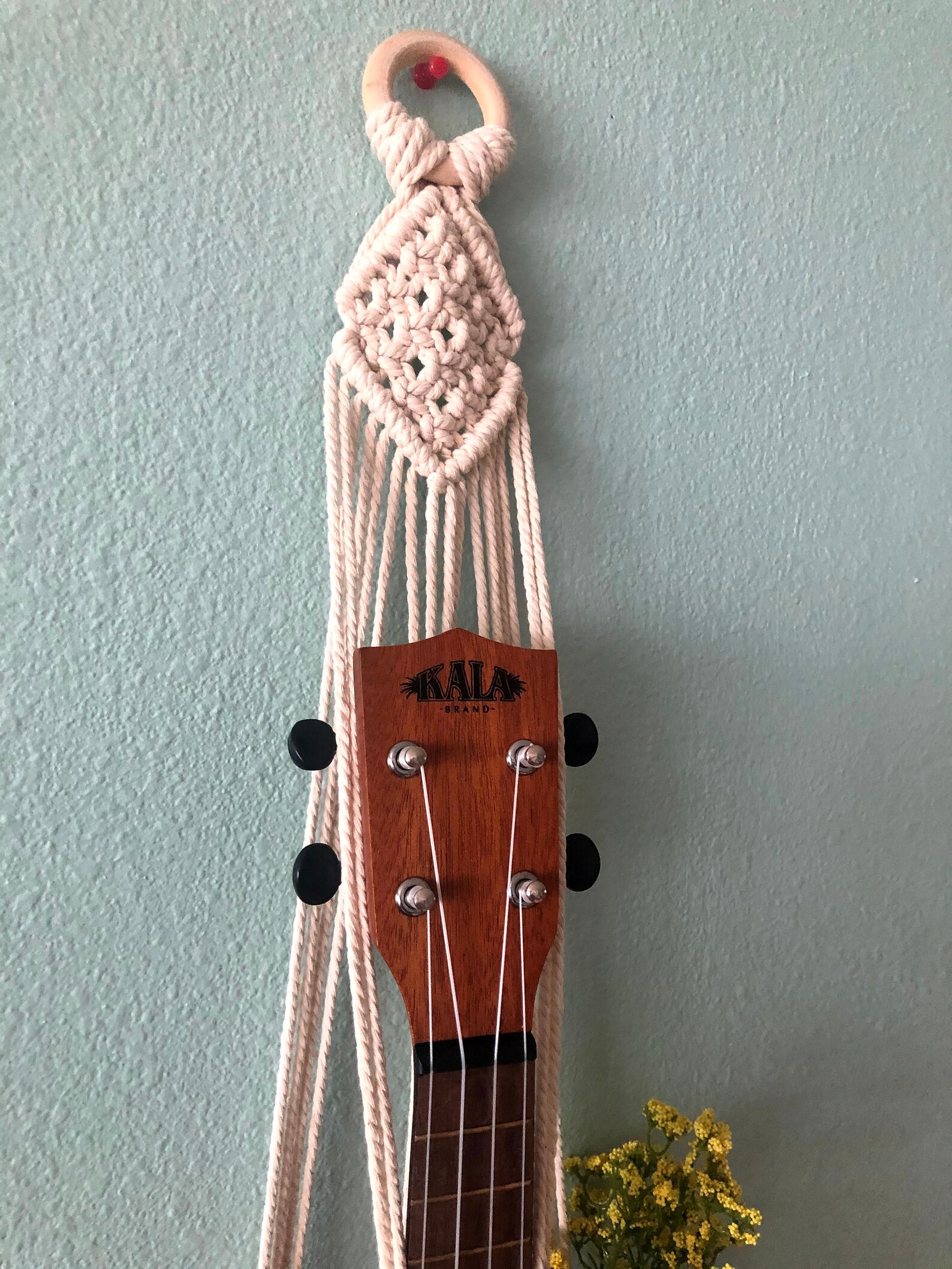 Macrame ukulele hanger macrame ukulele holder ukulele Etsy