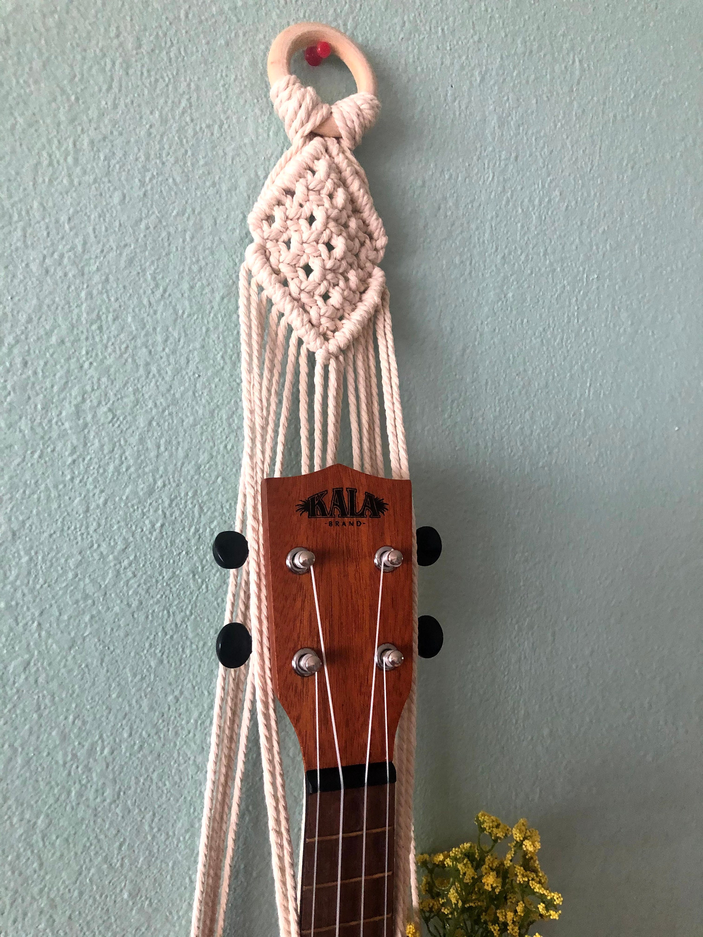 Macrame Ukulele Hanger Macrame Ukulele Holder Ukulele Etsy