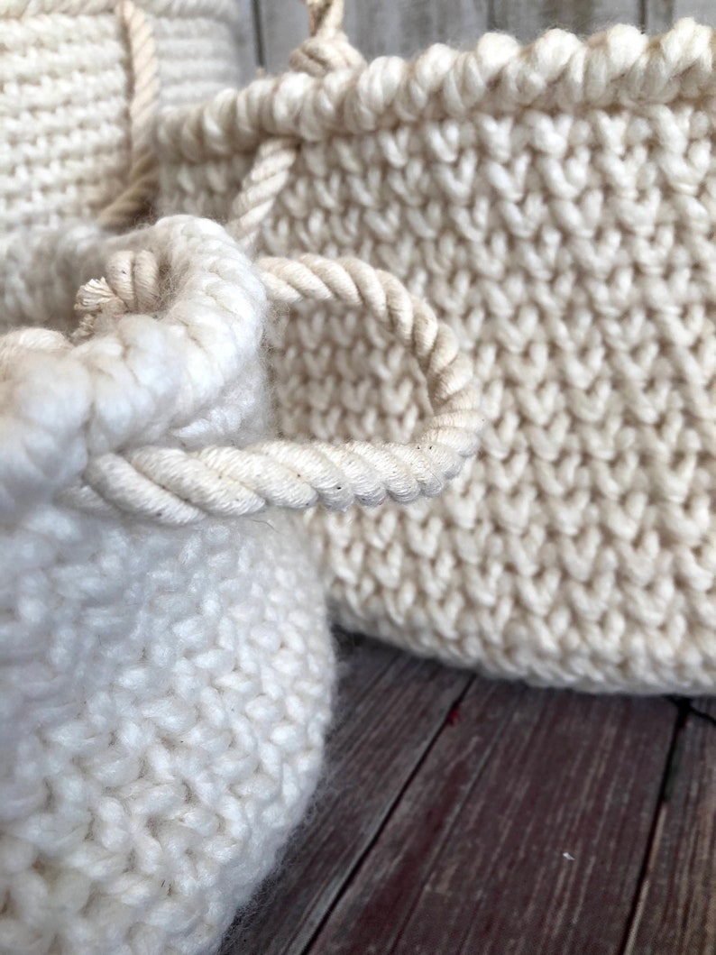 Medium Nesting Basket Farmhouse Boho Minimalist Blanket Etsy