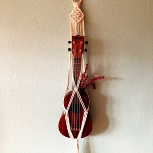 Macrame Ukulele Hanger Cotton Rope Braided Craft