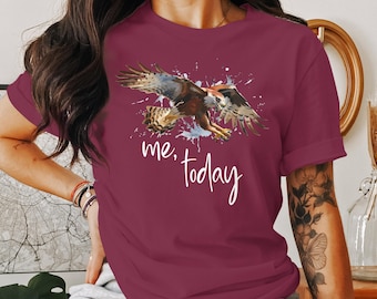 Majestic Eagle in Flight T-Shirt - Symbol of Freedom Bird Art Tee