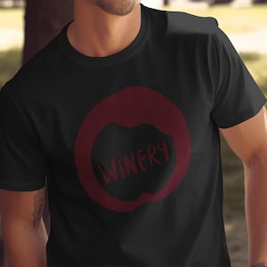Weinfleck-Kunst-T-Shirt - einzigartiges Weingut-Rotwein-Grafik-T-Stück