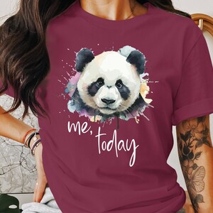 Maglietta carina con panda e animali selvatici - Adorabile maglietta con grafica sulla natura, regalo