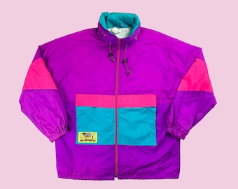 VTG Shamp Vintage Purple Shelljacket 80s - size L