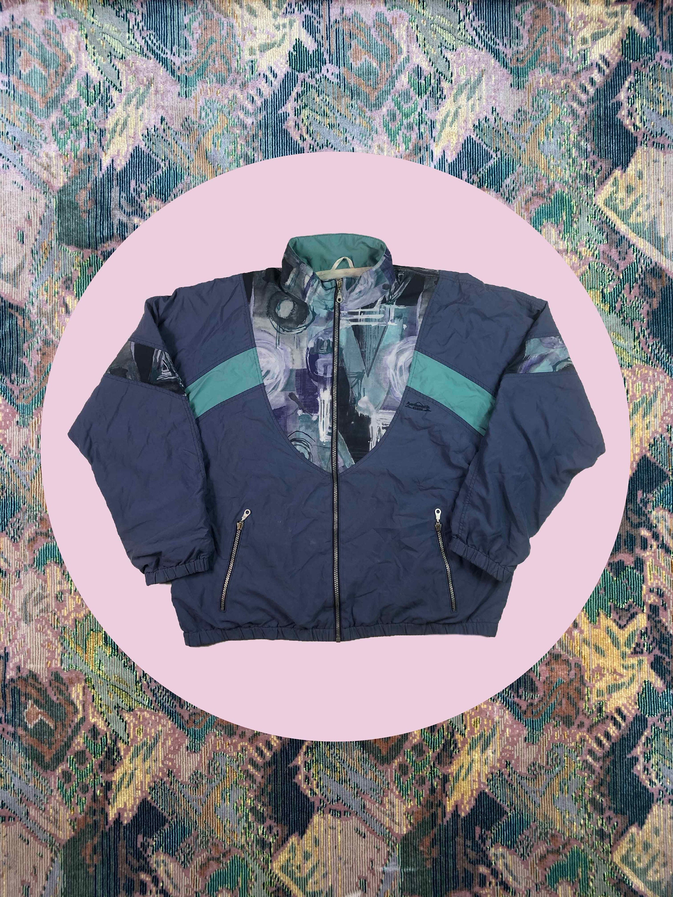 レア 90s STONE  リフレクトジャケット アーカイブ L Vintage 1991 Nike Infrared Neon Windbreaker Jacket Agassi