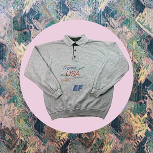 EF USA Gray Classic Sweatshirt 80s