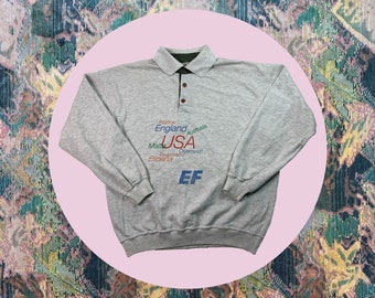 EF USA Gray Classic Sweatshirt 80s