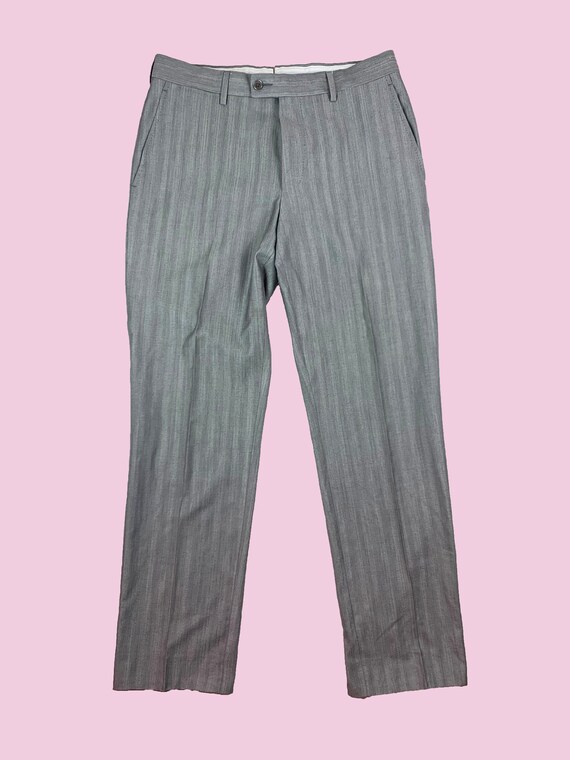 Versace Classic Elegant Gray Silk Pants - image 3