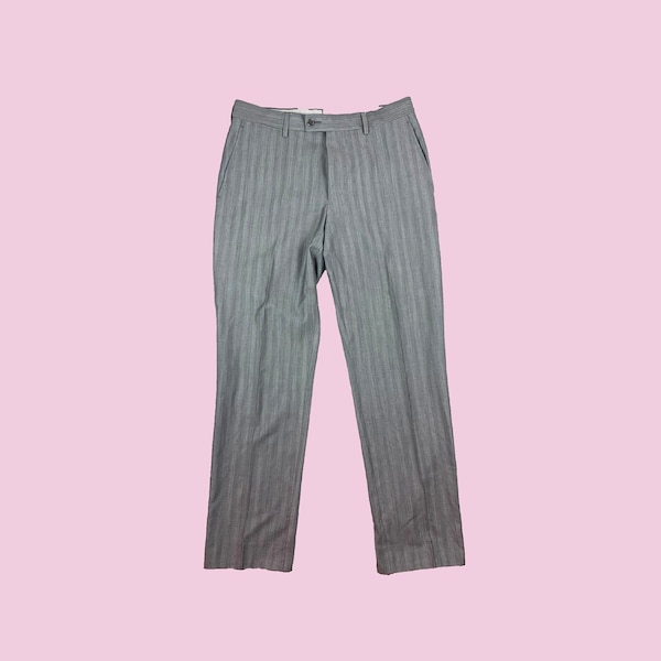 Versace Classic Elegant Gray Silk Pants