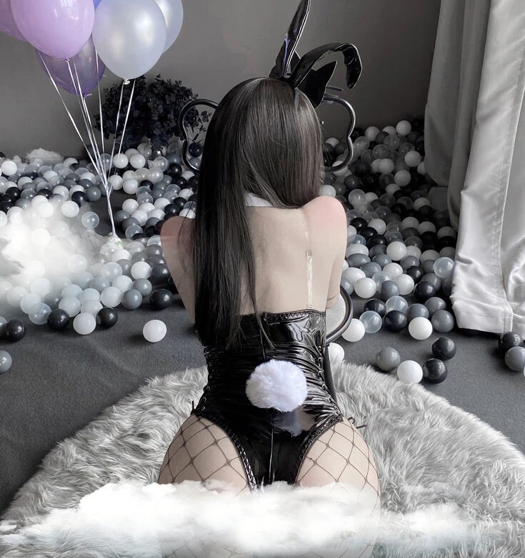 Gothic Cosplay Bunny Costume PU Leather One Piece Bodysuit - Etsy