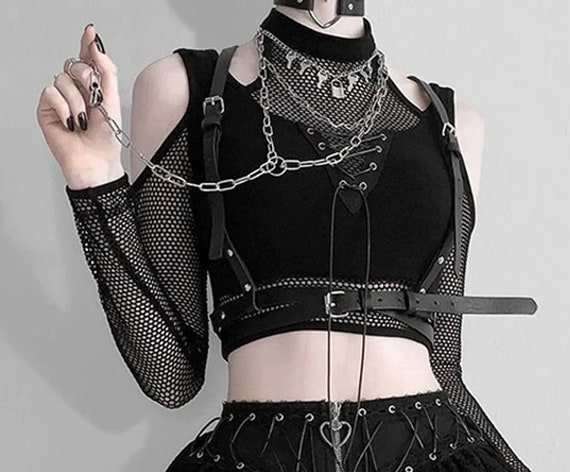 Goth Tank Top Gothic Top Alt Punk Outfits for Women Grunge Gothic Crop Tops  Gothic Shirt Goth Clothes Goth Outfits for Women