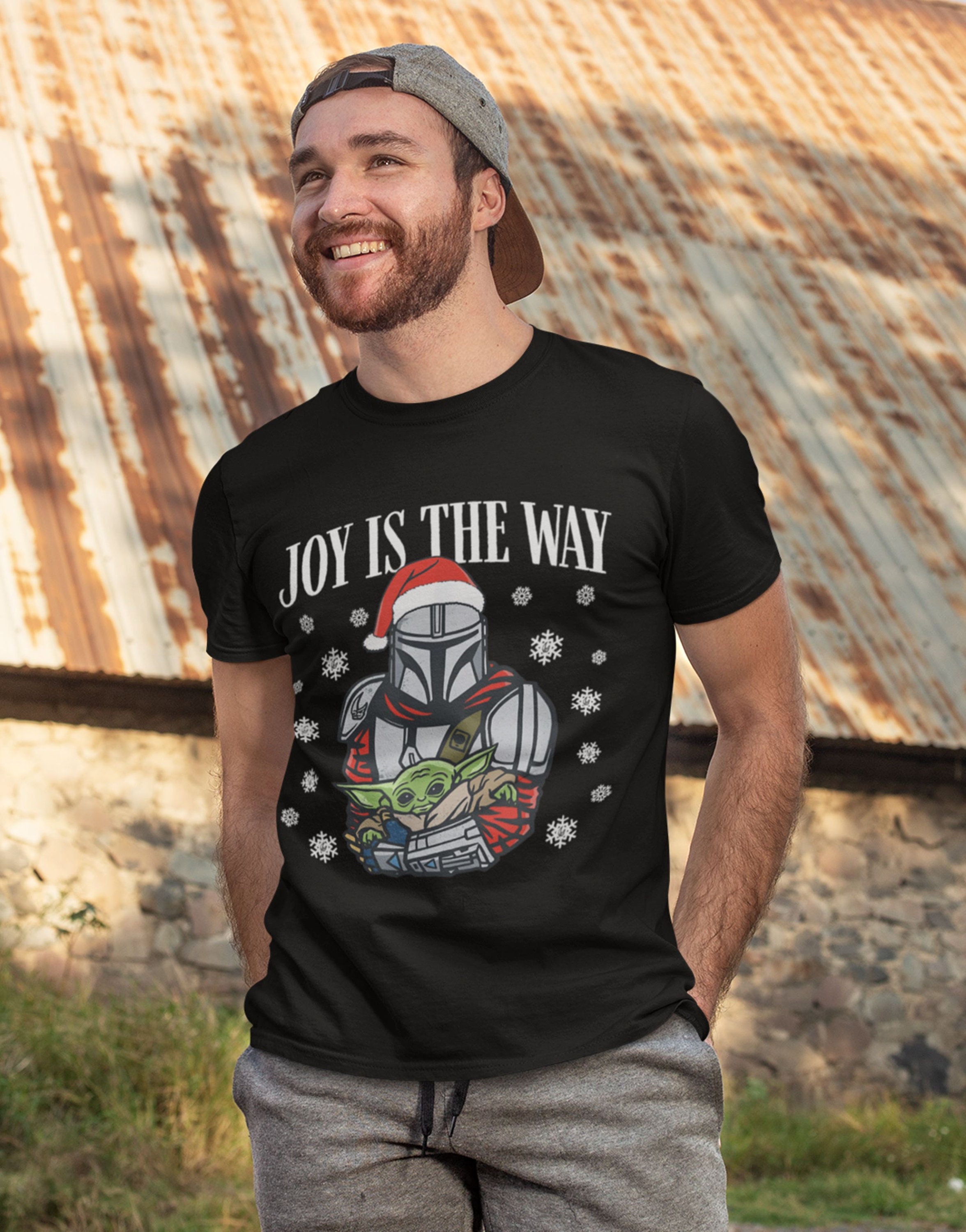 Discover Star Wars The Mandalorian Christmas Sweatshirt, Mandalorian Joy Is The Way T-Shirt