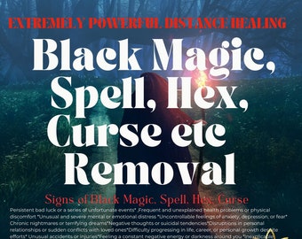 Black Magic Removal, Curse Removal , Hex Removal, Spell Removal I Will Completely Remove Black Magic , Curse, Spell, Negative Energy & Hex