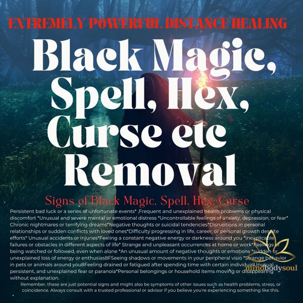 Black Magic Removal, Curse Removal , Hex Removal, Spell Removal I Will Completely Remove Black Magic , Curse, Spell, Negative Energy & Hex