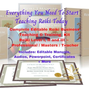 Complete Editable Reiki Level I,II, III Learning & Teaching Kit .Reiki Level I, II and III ~ Complete Reiki Master Training Set ~ Everything you need to Learn & Teach Reiki UpTo Level III eiki Level I, II and III ( 1,2,3) ~ Beginners, Intermediate,