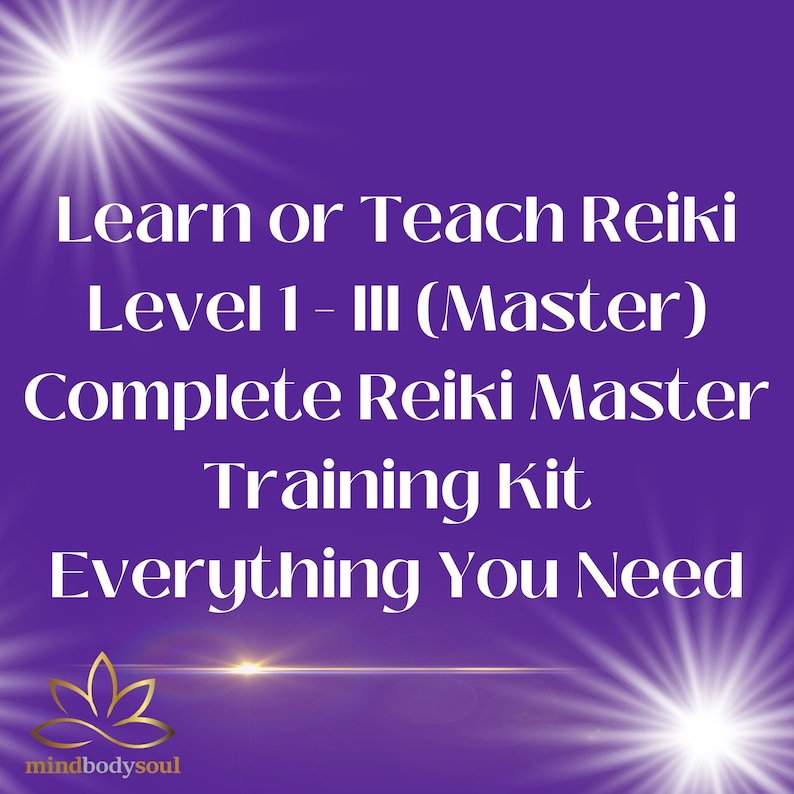Reiki Level I, II and III Course Certification Complete Reiki Master Training Kit Everything To Learn or Teach Reiki to Level III Master image 1