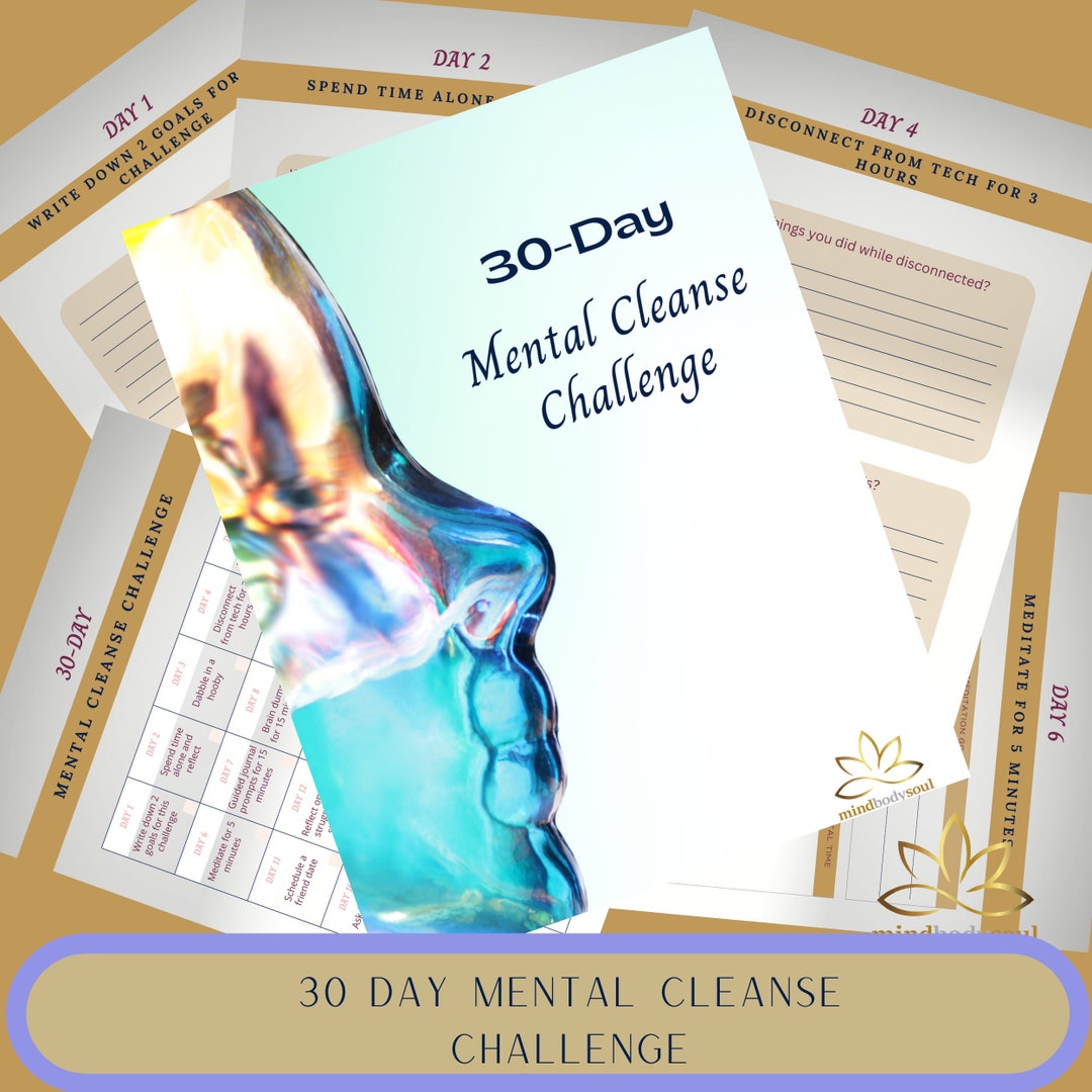 30 Day Mental Cleanse Challenge Use for Yourself or With Others Done ...