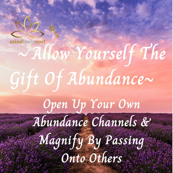 Allowing Abundance ~ My Gift To You ~ Please share with others ~ The fee just covers listing costs etc