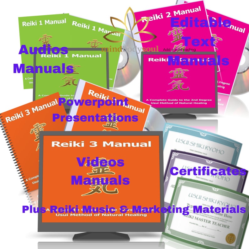 Complete Editable Reiki Level I,II, III Learning & Teaching Kit .Reiki Level I, II and III ~ Complete Reiki Master Training Set ~ Everything you need to Learn & Teach Reiki UpTo Level III eiki Level I, II and III ( 1,2,3) ~ Beginners, Intermediate,