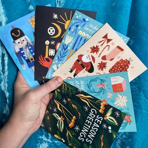 Pack de 6 cartes pour les fêtes d'hiver