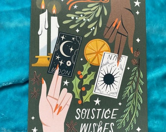 Winter Solstice Tarot Greeting Card