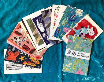 16 Mixed Postcards Combo Pack