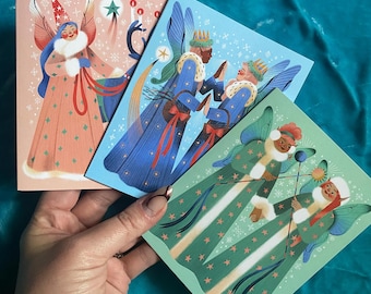 Magic Fairy Winter Solstice Greeting Cards - Set of 3