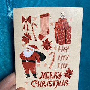 Carte de joyeux Noël d'inspiration vintage