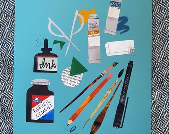 Art Supplies Print - 8x10